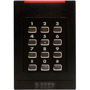 HID 921NTNNEK00000 iCLASS SE RK40 Smart Card Reader Wall Switch with Keypad, Maximum Compatibility, Wiegand, Pigtail, Standard v1, Black